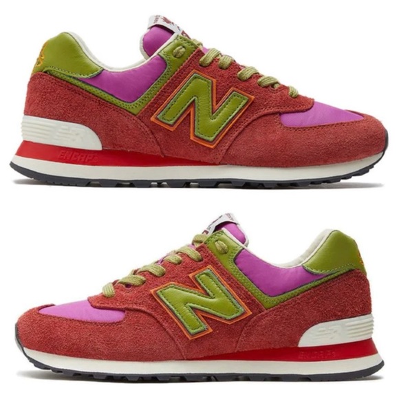 New Balance Shoes - Stray Rats X New Balance 574 Retro Limited Edition Collaboration Sneakers - Red